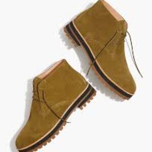 Madewell The Wren Boot in Suede Earthy Green Size 9 NEW